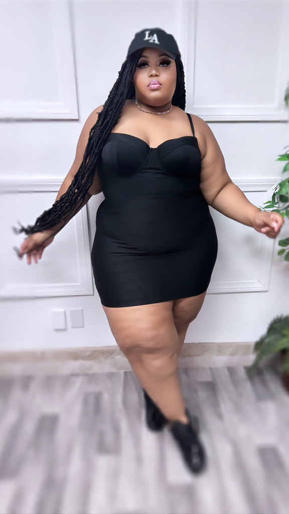 Black Becky + size Bodycon Dress