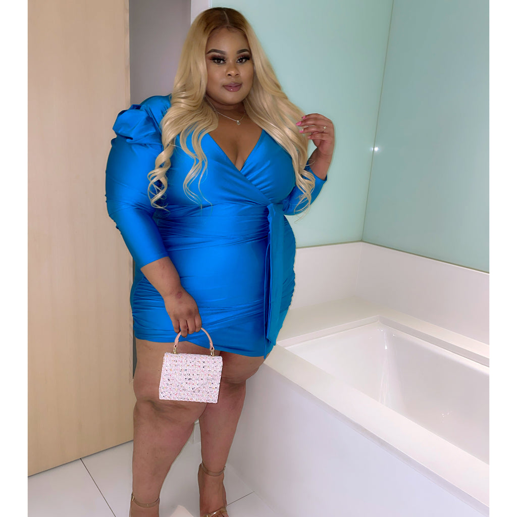 Turquoise + Size Bodycon Dress