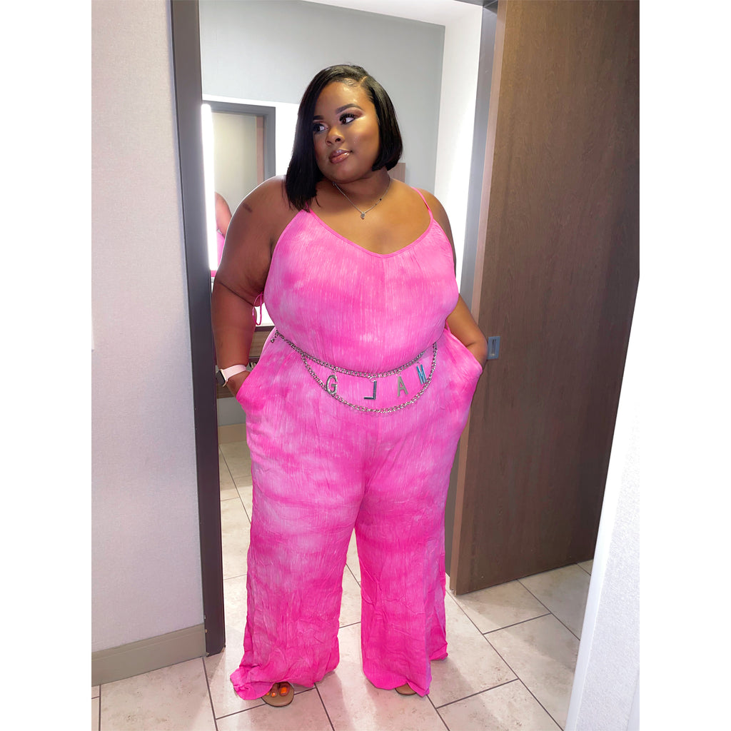 Pink oversized + Size jumpsuit